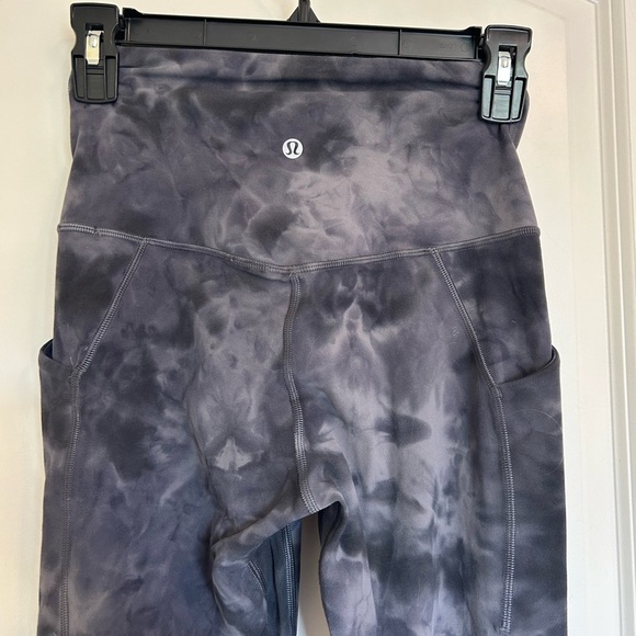 Lululemon align Women's Gray Tie-Dye Leggings high rise pockets - Picture 4 of 6